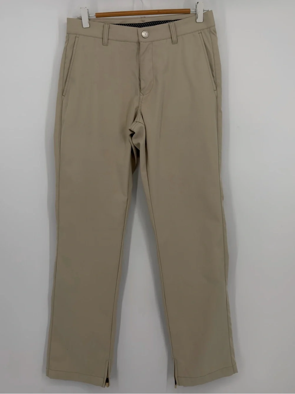 Bonobos Golf Pants 30X32 Classic Straight Leg Khaki Performance Pants - Beige